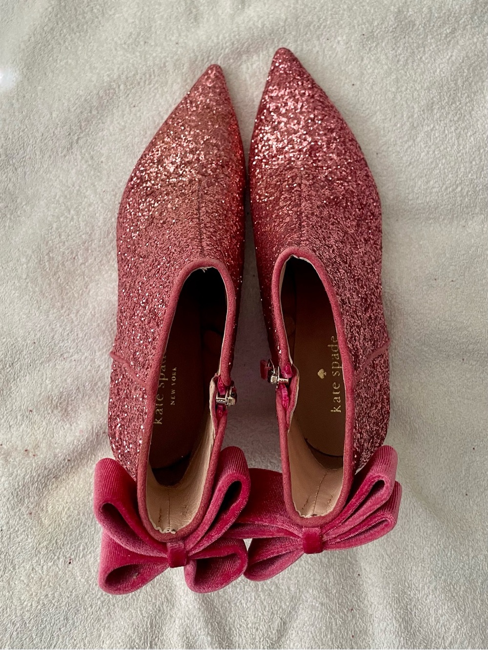 NWOT Kate Spade Glitter Kitten Heel Boot - Picture 12 of 12